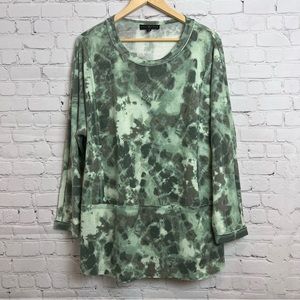 Fred David Woman 2X Tie Dye Sweatshirt Tunic Super Soft Lounge Top Plus Size